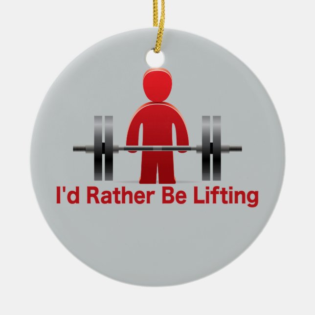 Rather Be Lifting Ceramic Tree Decoration (Front)