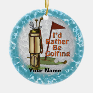 Rather Be Playing Golf Ceramic Tree Decoration