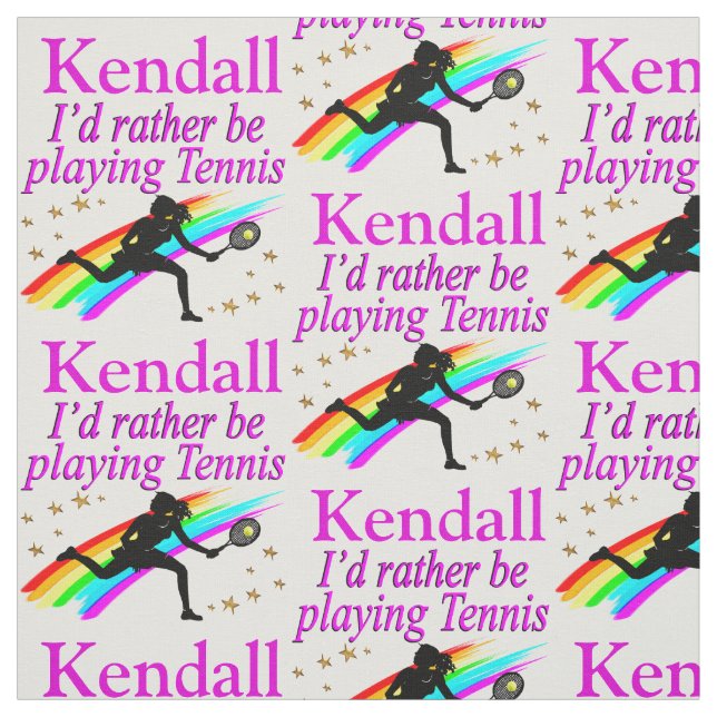 RATHER BE PLAYING TENNIS PERSONALIZED FABRIC (Swatch)