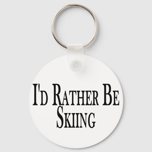 Rather Be Skiing Key Ring (Front)