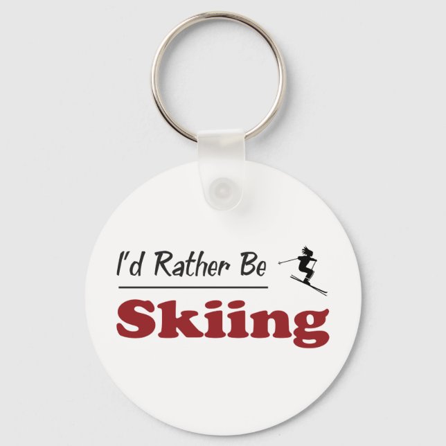 Rather Be Skiing Key Ring (Front)