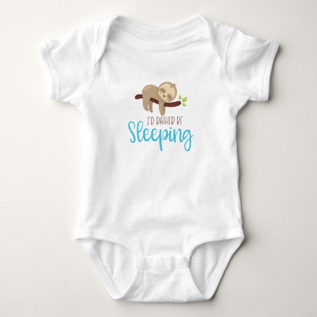 Rather Be Sleeping Jersey Bodysuit (Front)