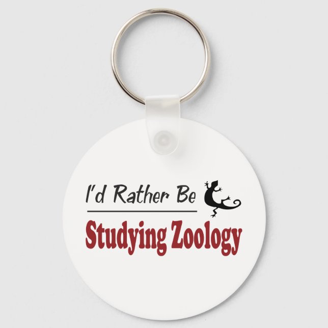 Rather Be Studying Zoology Key Ring (Front)