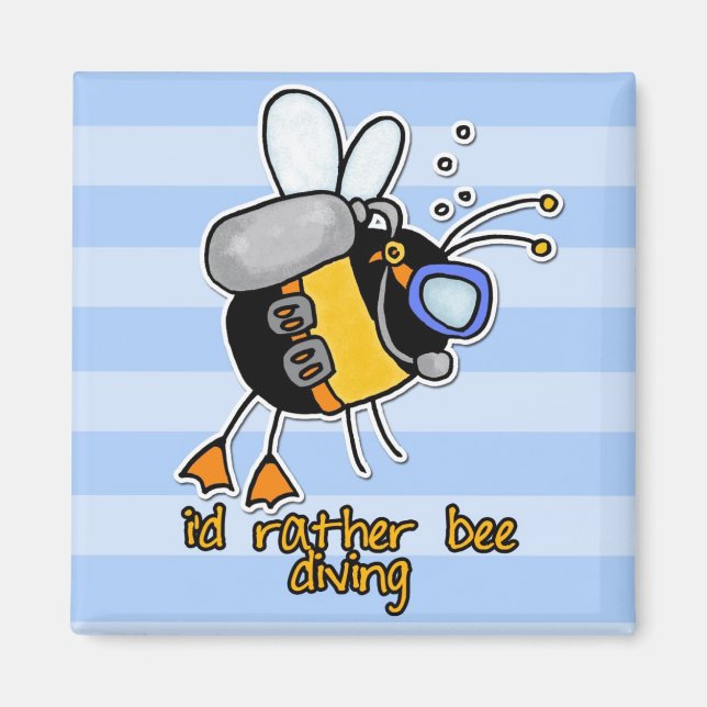 rather bee diving magnet (Front)
