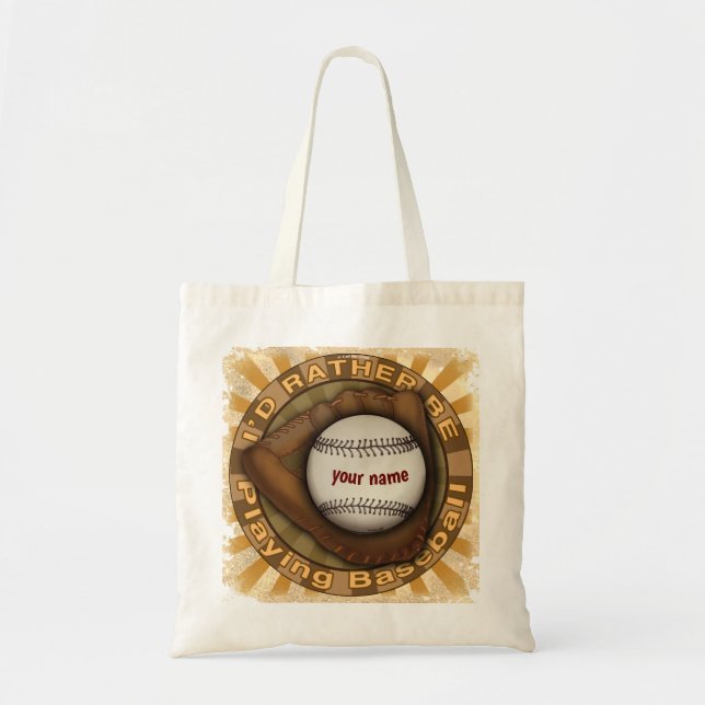 Rather Play Baseball  Tote Bag (Front)