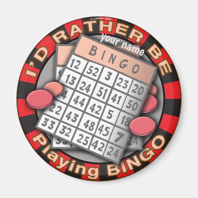 Rather Play Bingo  Magnet (Front)