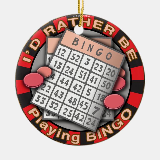 Rather Play Bingo Ornament (Front)