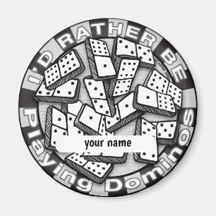 Rather Play Dominoes  Magnet