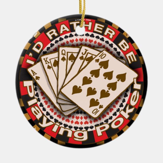 Rather Play Poker ornament (Front)