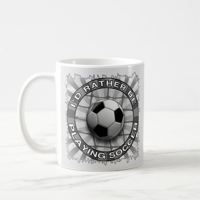 Rather Play Soccer  Coffee Mug (Left)