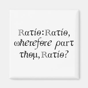 Ratio : Ratio, wherefore part thou, Ratio! Magnet