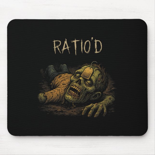 Ratio'd Teag Meme Funny Zombie Npc Ratioed Gamer H Mouse Mat (Front)