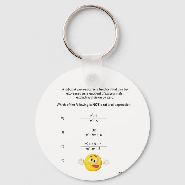 Rational Expression Keychain (Front)