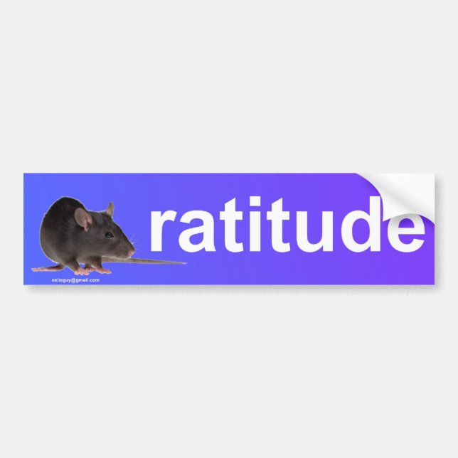 ratitude bumper sticker (Front)