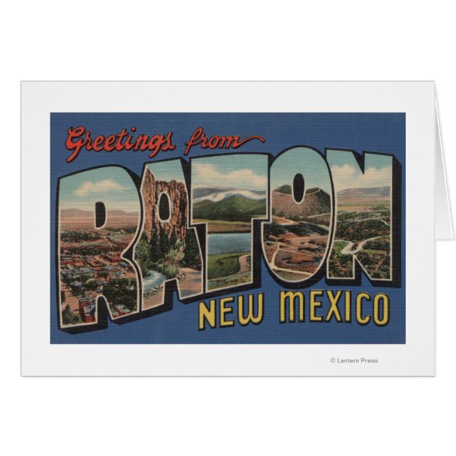 Raton, New Mexico - Large Letter Scenes (Front Horizontal)