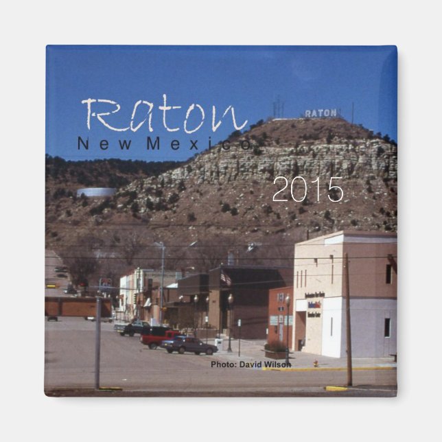 Raton New Mexico USA State Souvenir Fridge Magnet (Front)