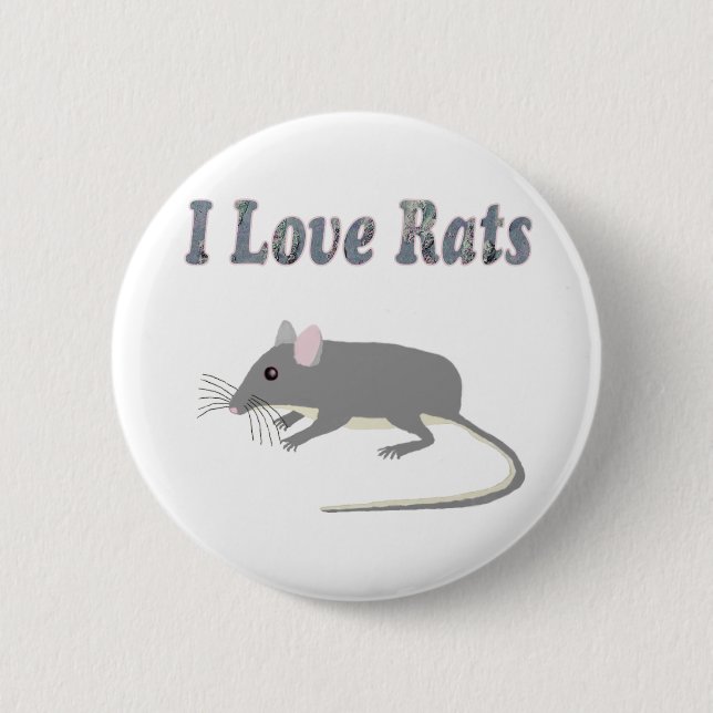 Rats 6 Cm Round Badge (Front)