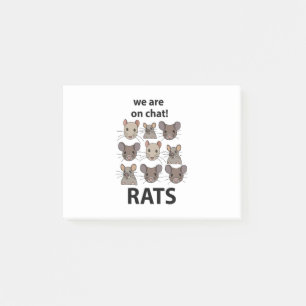 Rats Animal We Are On Chat Funny Rats Post-it Notes