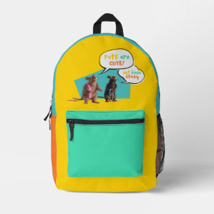 Rats Are Cute But Kinda Stinky Printed Backpack