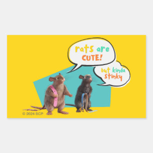 Rats Are Cute But Kinda Stinky Rectangular Sticker