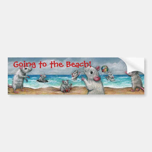 Rats beach, Going to the Beach! Bumper Sticker (Front)