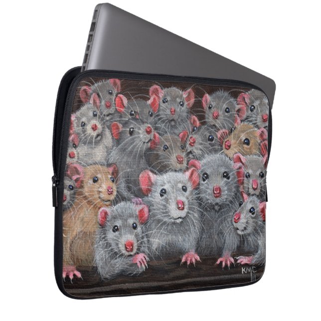 Rats bunch Rattie Reunion laptop sleeve Bag (Front Right)