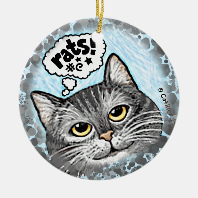 Rats Cat  ornament (Front)