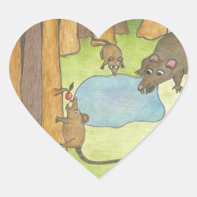 Rats Heart Sticker (Front)