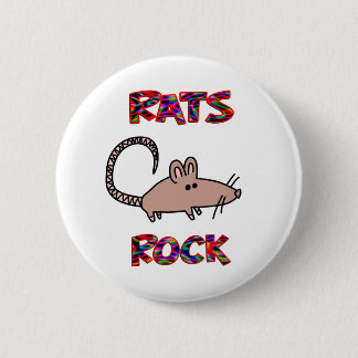 Rats Rock 6 Cm Round Badge