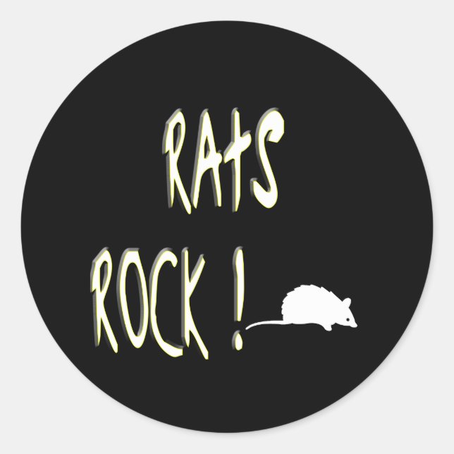 Rats Rock! Sticker (Front)