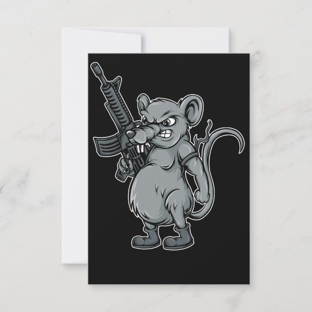 rats-soldier-with-gun-illustration invitation (Front)