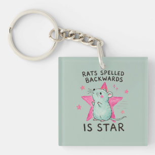 Rats Spelled Backwards Is Star Funny Rat Key Ring
