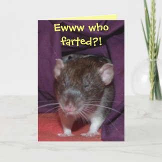rats talking customisable greetings card