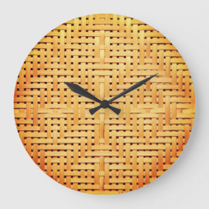 Rattan Weave Large Clock
