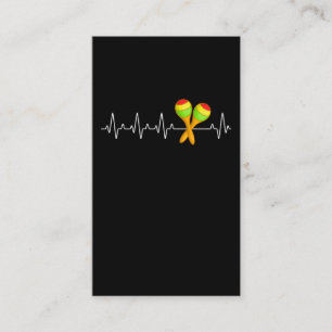 Rattle Heartbeat Percussion Instrument Rattle Play Business Card