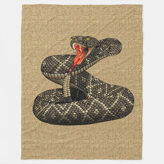 RATTLE SNAKE FLEECE BLANKET Zazzle.co.uk