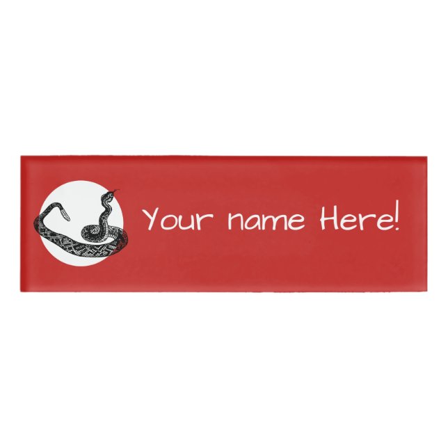 Rattle snake name tag (Front)