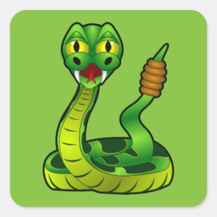 rattlesnake-159135 rattlesnake reptile snake toxic square sticker