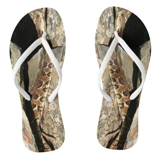 Rattlesnake at Shenandoah National Park Flip Flops (Footbed)