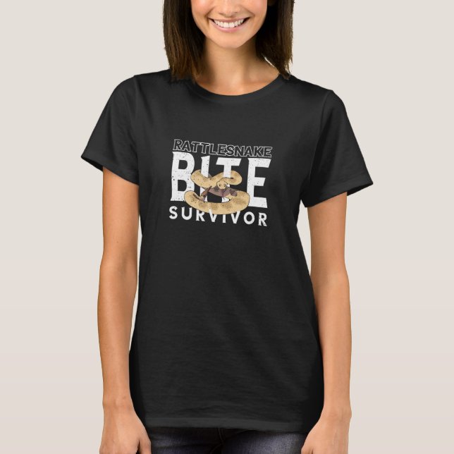 Rattlesnake Bite Survivor Snake Reptile  Snake T-Shirt (Front)