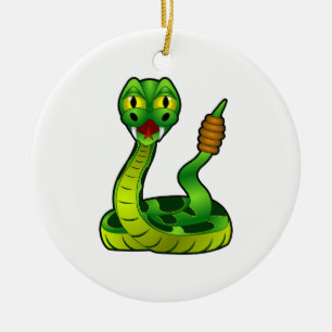 Rattlesnake Ceramic Tree Decoration