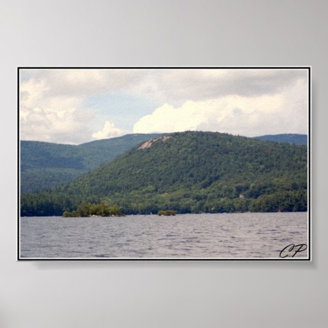 Rattlesnake Mountain and Squam Lake Photograph Poster (Front)
