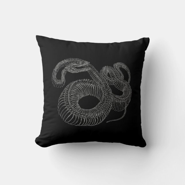 Rattlesnake Skeleton Cushion (Front)