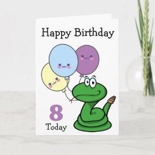 Rattlesnake With Age Birthday  Card