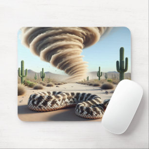 Rattlesnake With Desert Dust Devil Mouse Mat