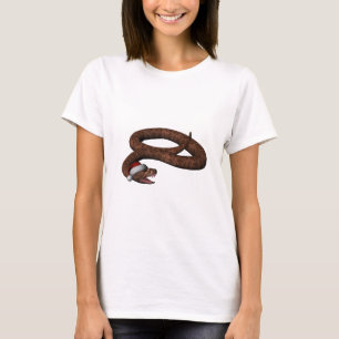 Rattlesnake With Santa Hat T-Shirt