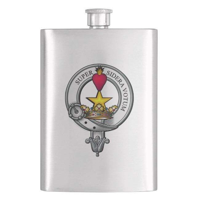 Rattray Crest Badge Hip Flask (Front)