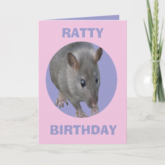 Ratty Customisable Greeting Card (Front)