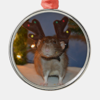 Ratty Reindeer Metal Tree Decoration