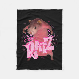 Ratz Fun Pink Mouse Rat Meme Men Women Halloween C Fleece Blanket